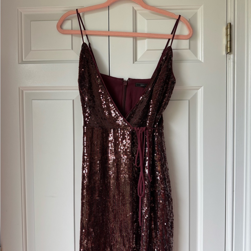 BCBG Burgundy Sequin Mini Dress